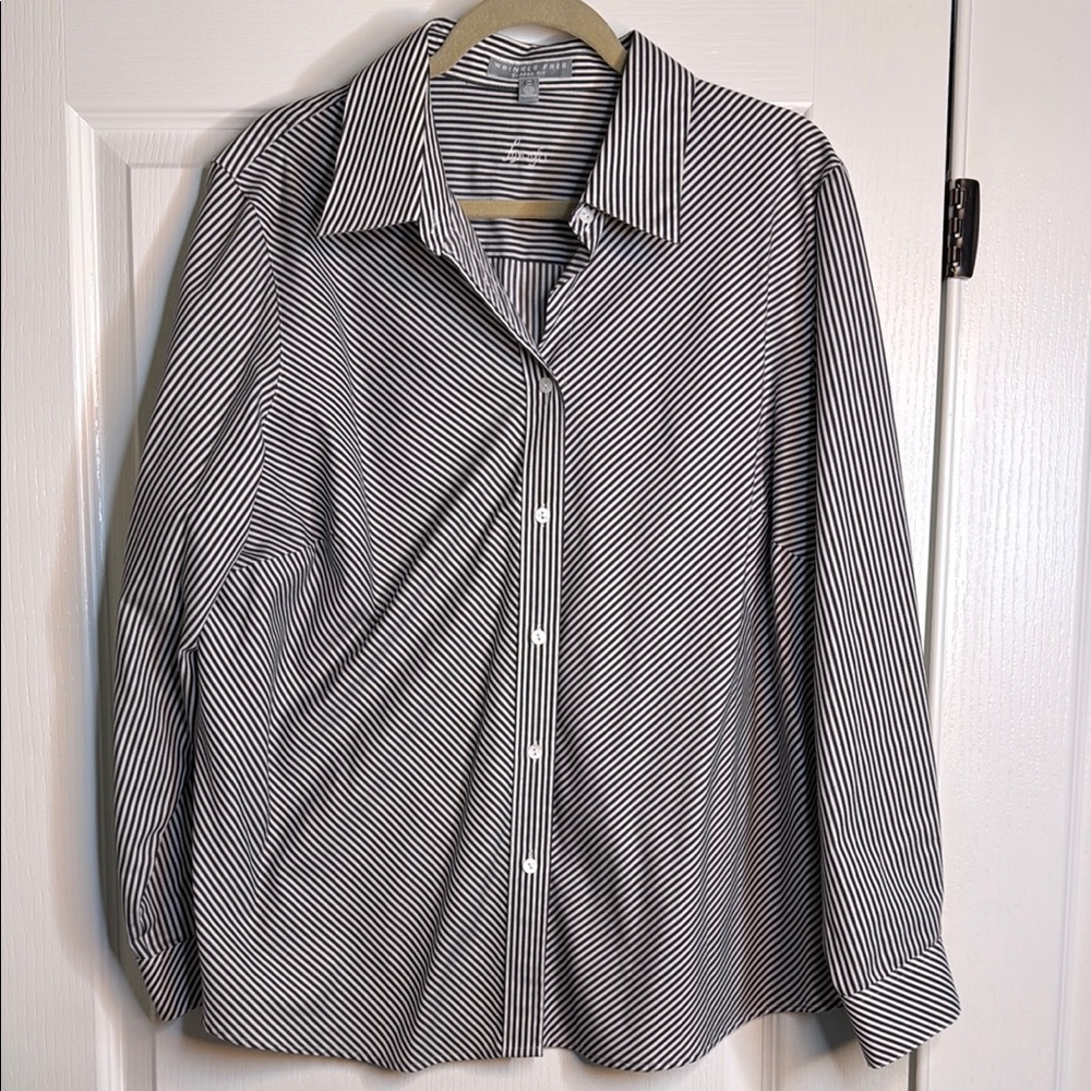 Classic Black and White Striped Shirt